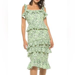 Alexia Admor Liv Floral Ruffle Midi Dress